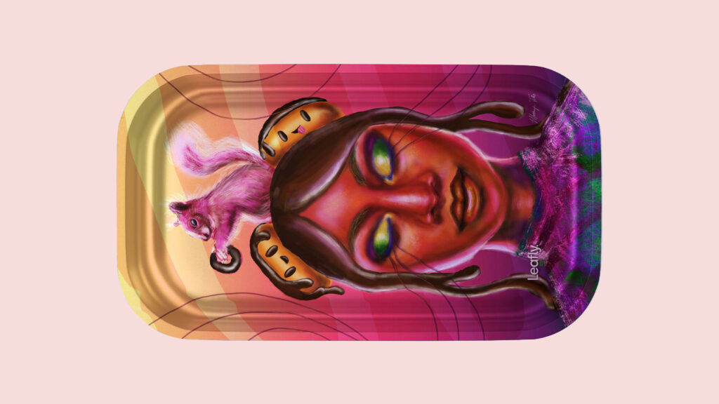 Custom rolling tray by Mataya Fitts