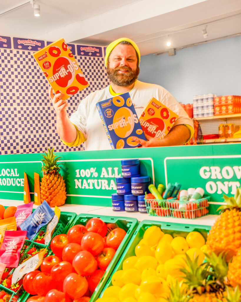bright and colourful grocery style store. But for weed.