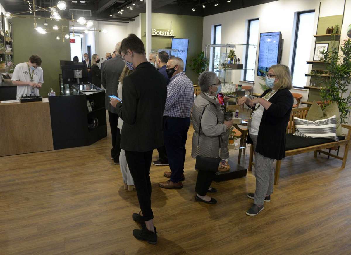 The Botanist, the new medical marijuana dispensary, on Mill Plain Road, held an opening ceremony on Wednesday morning. October 13, 2021, in Danbury, Conn.