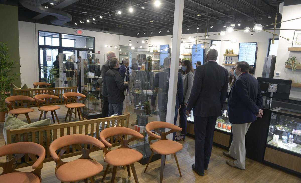 The Botanist, the new medical marijuana dispensary, on Mill Plain Road, held an opening ceremony on Wednesday morning. October 13, 2021, in Danbury, Conn.
