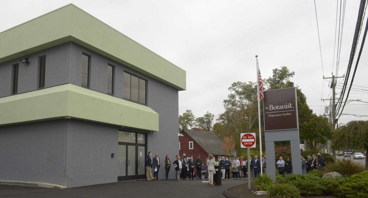 The Botanist, the new medical marijuana dispensary, on Mill Plain Road, held an opening ceremony on Wednesday morning. October 13, 2021, in Danbury, Conn.