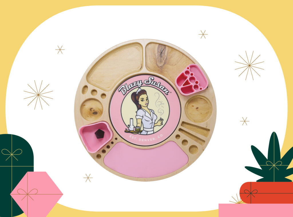 Birch spinning weed rolling tray by Blazy Susan