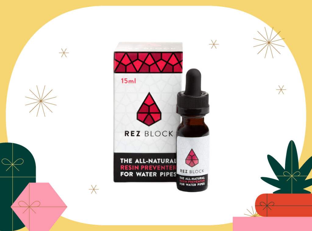 photo of RezBlock on holiday background