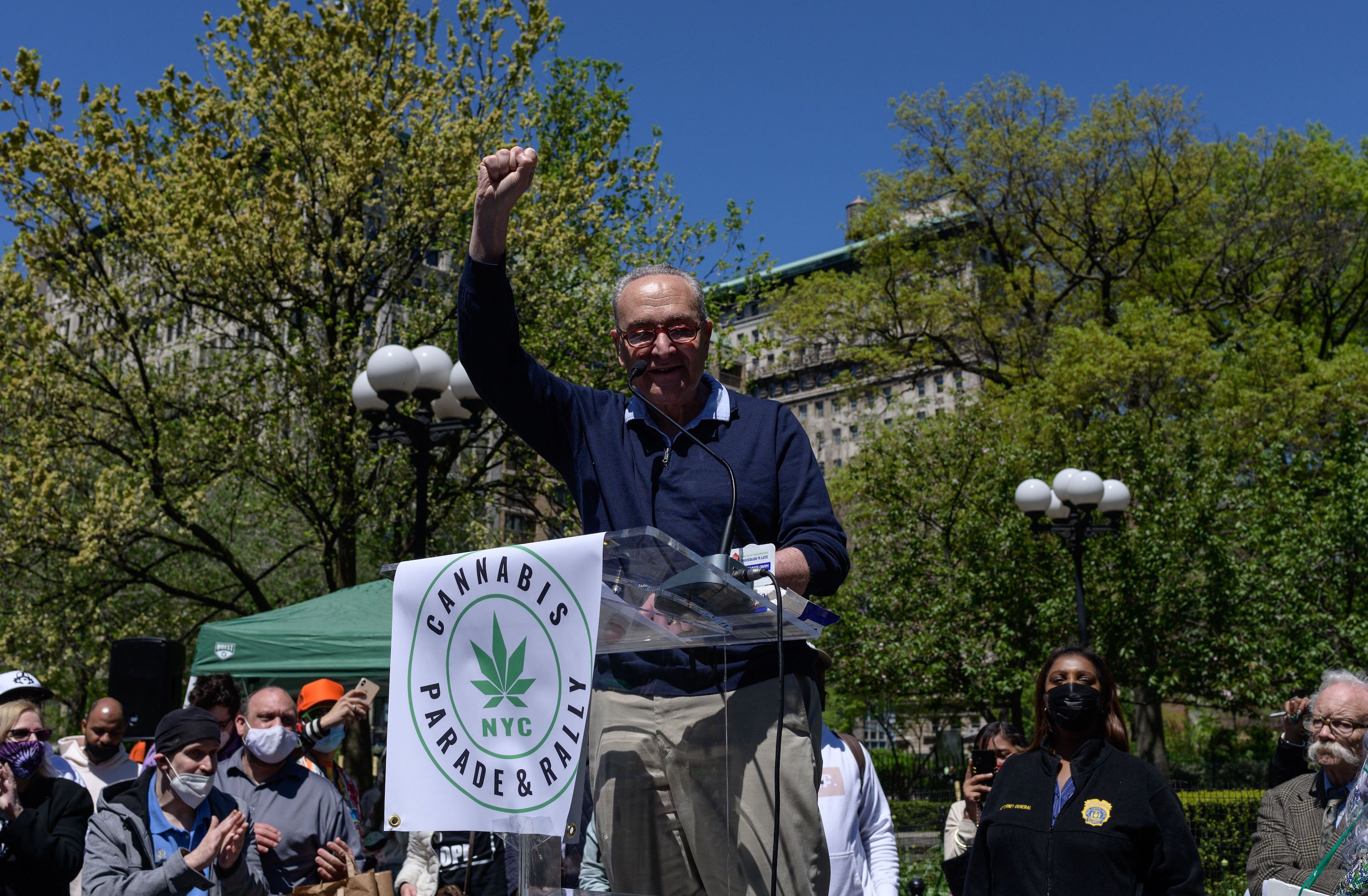 Chuck Schumer cannabis rally