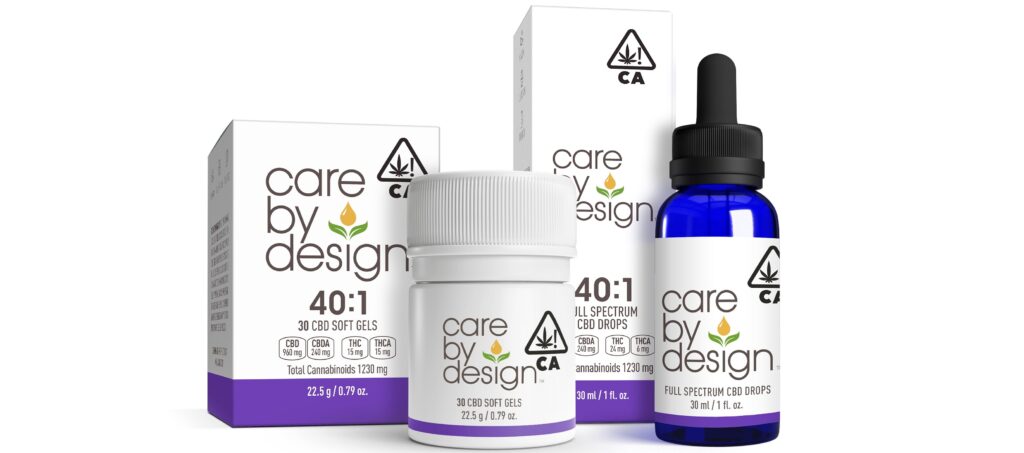 Medical patients use products like California licensed brand 'Care By Design' offers specific ratios of CBD:THC. (Courtesy Care by Design)