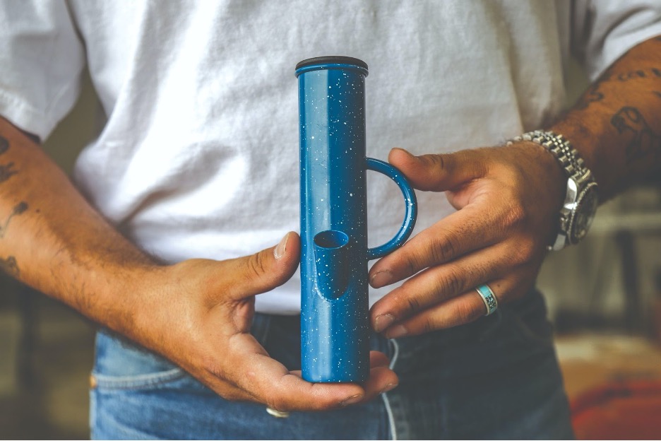 photo-of-a-blue-titanium-bong