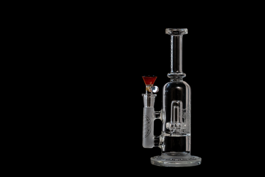 Tattoo Glass Sandblasted bong