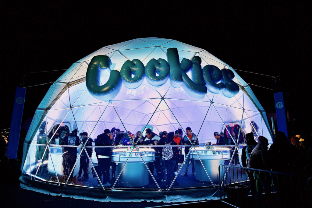 Heads fed: The Cookies dome at The Emerald Cup 2021. (Photo by Hannah X Clover; Courtesy The Emerald Cup)