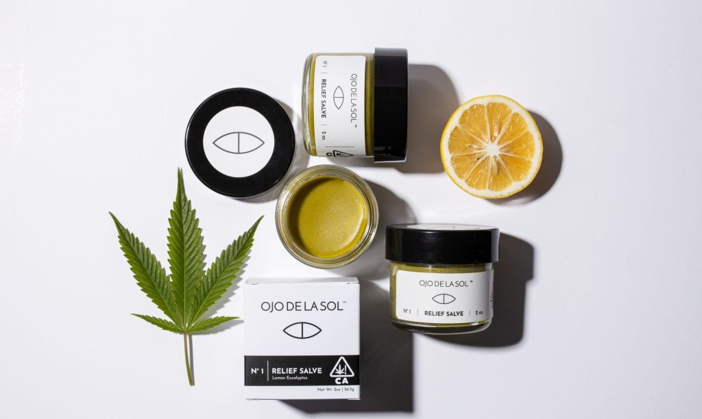 Ojo de la sol products on white background