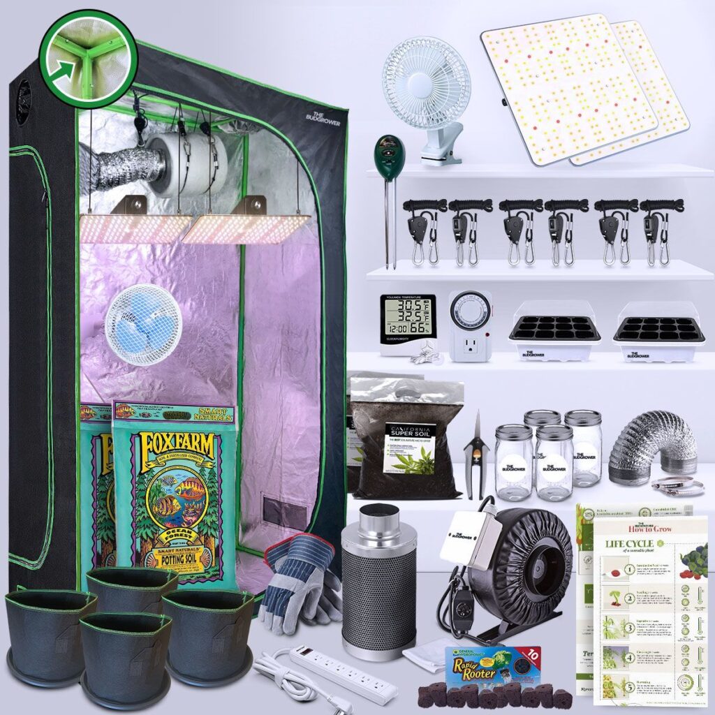 The Bud Grower's Dual Power Kit grow tent