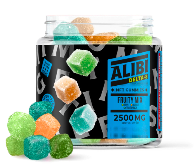 Alibi band delta-8 come with some type of NFT tie-in. (via Alibi)